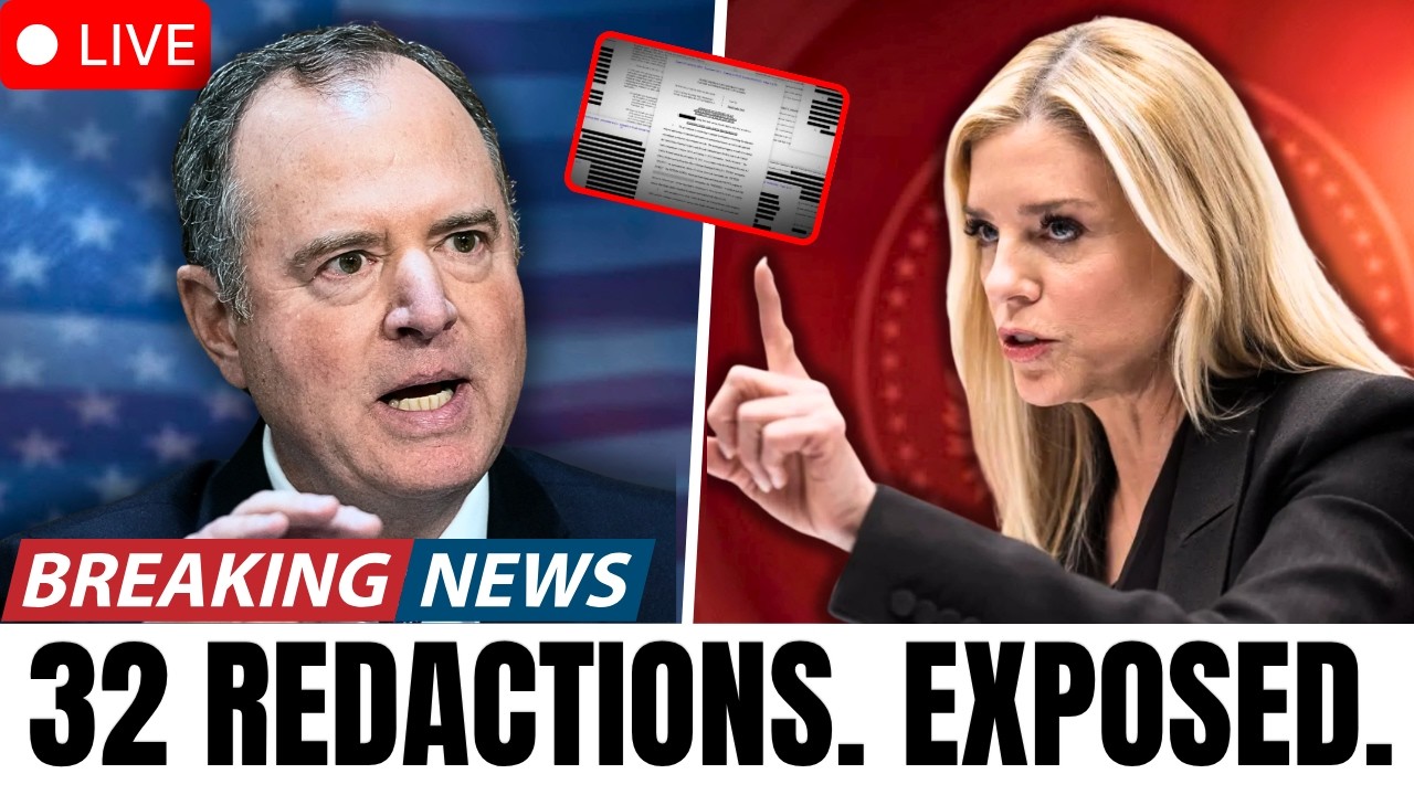 BREAKING: Adam Schiff Reads Secret Redacted Files Live &mdash; Pam Bondi MELTS DOWN