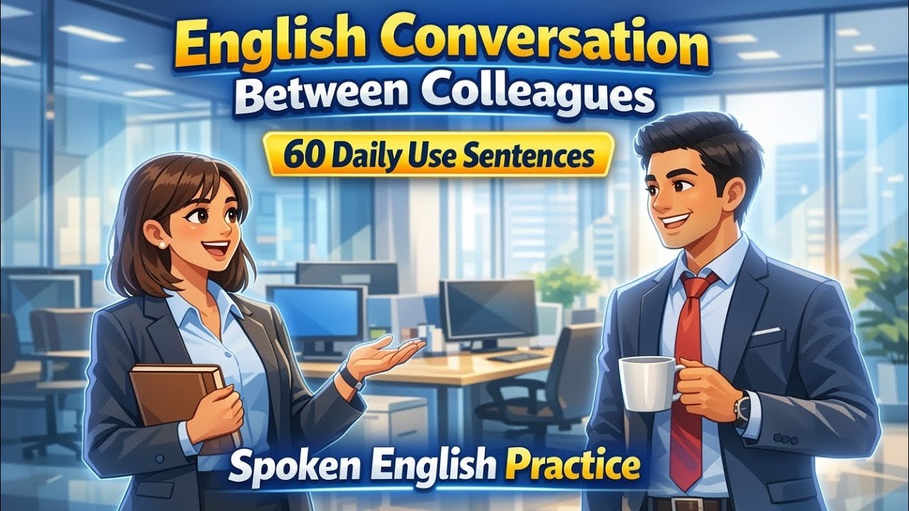 English Conversation Between Colleagues | 60 Daily Use English Sentences | @englishwithshivika 