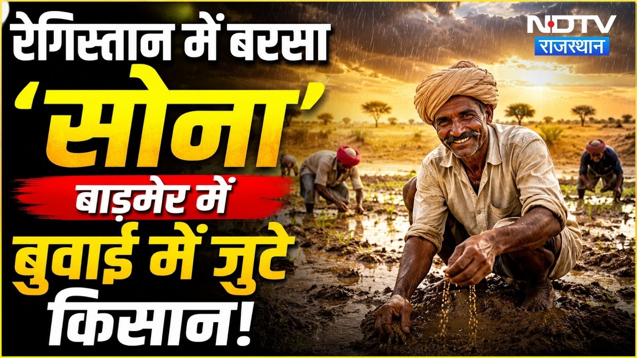 Rajasthan Monsoon 2026: Continuous rain in Barmer for 4 days, farmers are overjoyed! Heavy Rain