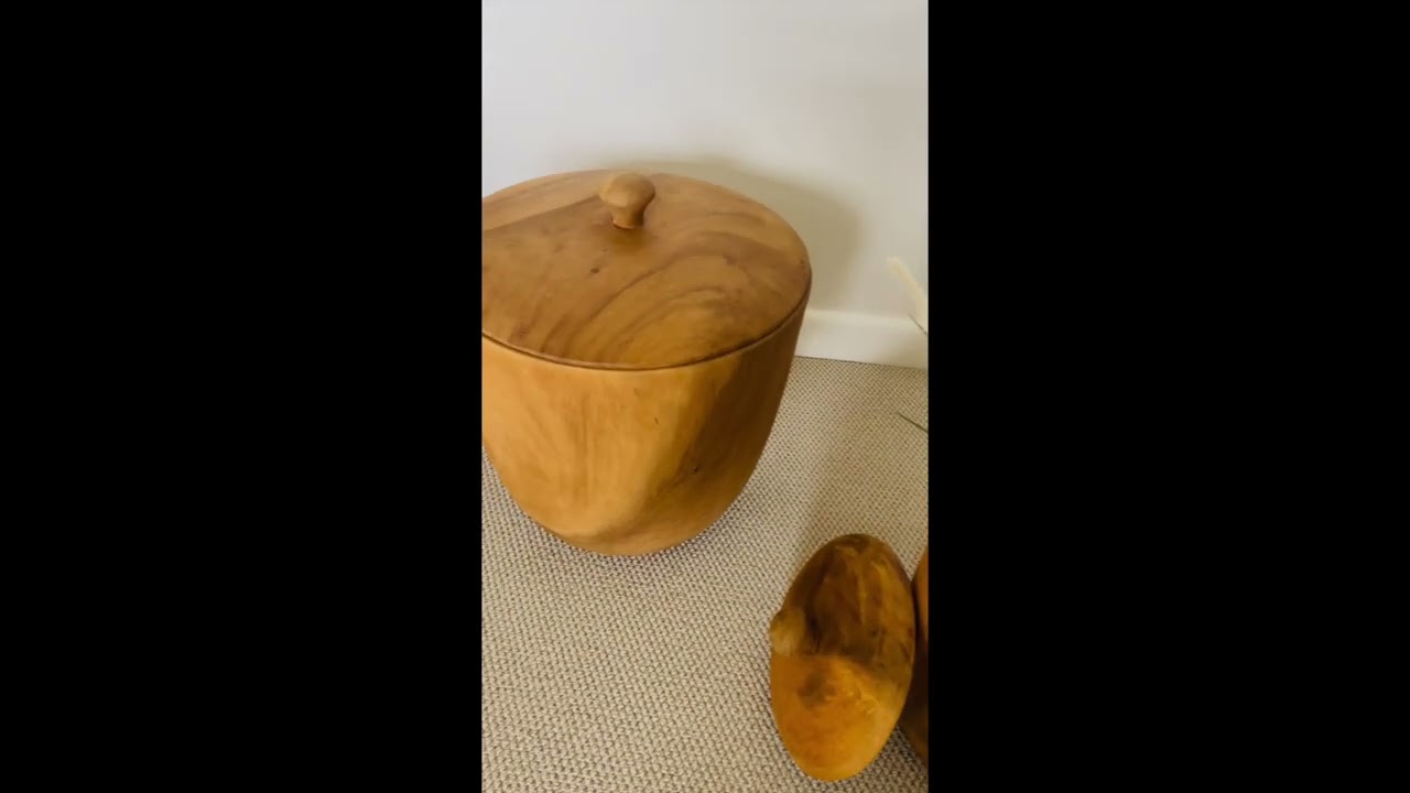 Decorative wooden storage pots #kitchenstoragesolutions  #homestorage