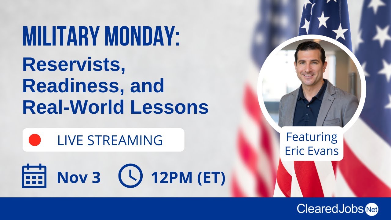 Military Monday: Reservists, Readiness & Real-World Lessons with Eric Evans