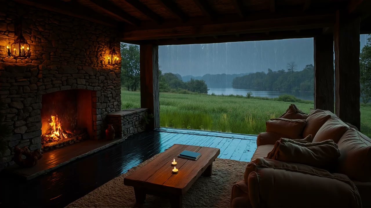 Rain & Fire Sounds for Deep Sleep 🔥 Nature’s Perfect Harmony to Calm Your Mind