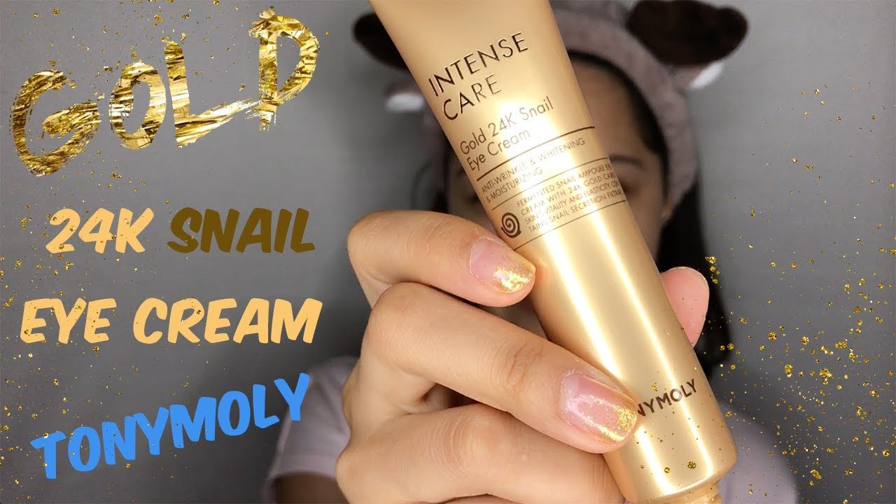 Tony Moly Gold 24k snail eye cream for wrinkles | @misktupshop | @jasminahlove