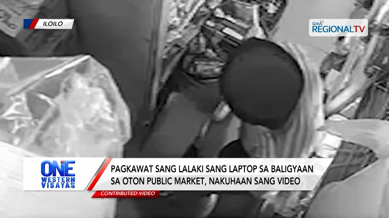Pagkawat sang lalaki sang laptop sa baligyaan sa Oton, nakuhaan sang video | One Western Visayas