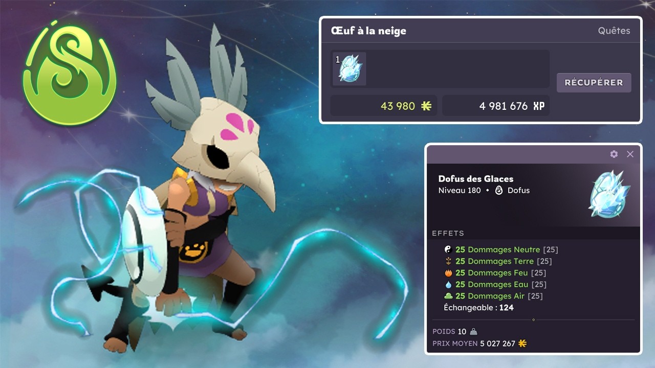 NOUVELLE AVENTURE DE ZÉRO EN OSAMODAS : OBTENTION DU DOFUS DES GLACES (JOUR 25)