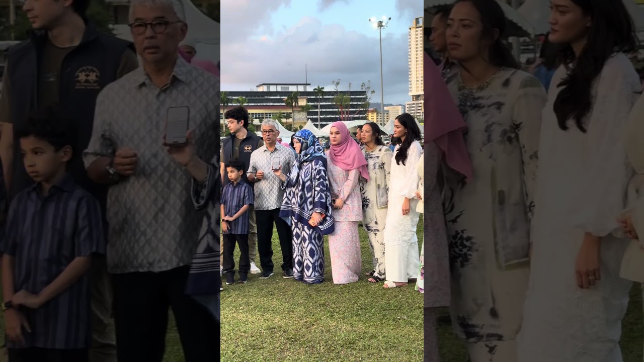 Sultan Pahang Sekeluarga di Padang MBK 1 Buat Ucapan Selamat Hari Raya