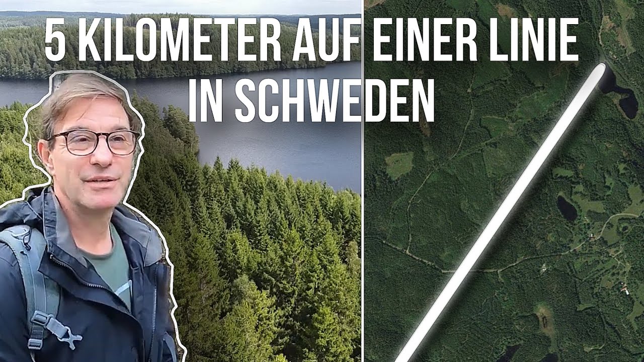 5KM auf einer EXAKTEN Linie durch Schweden Wandern #ottoundkuni