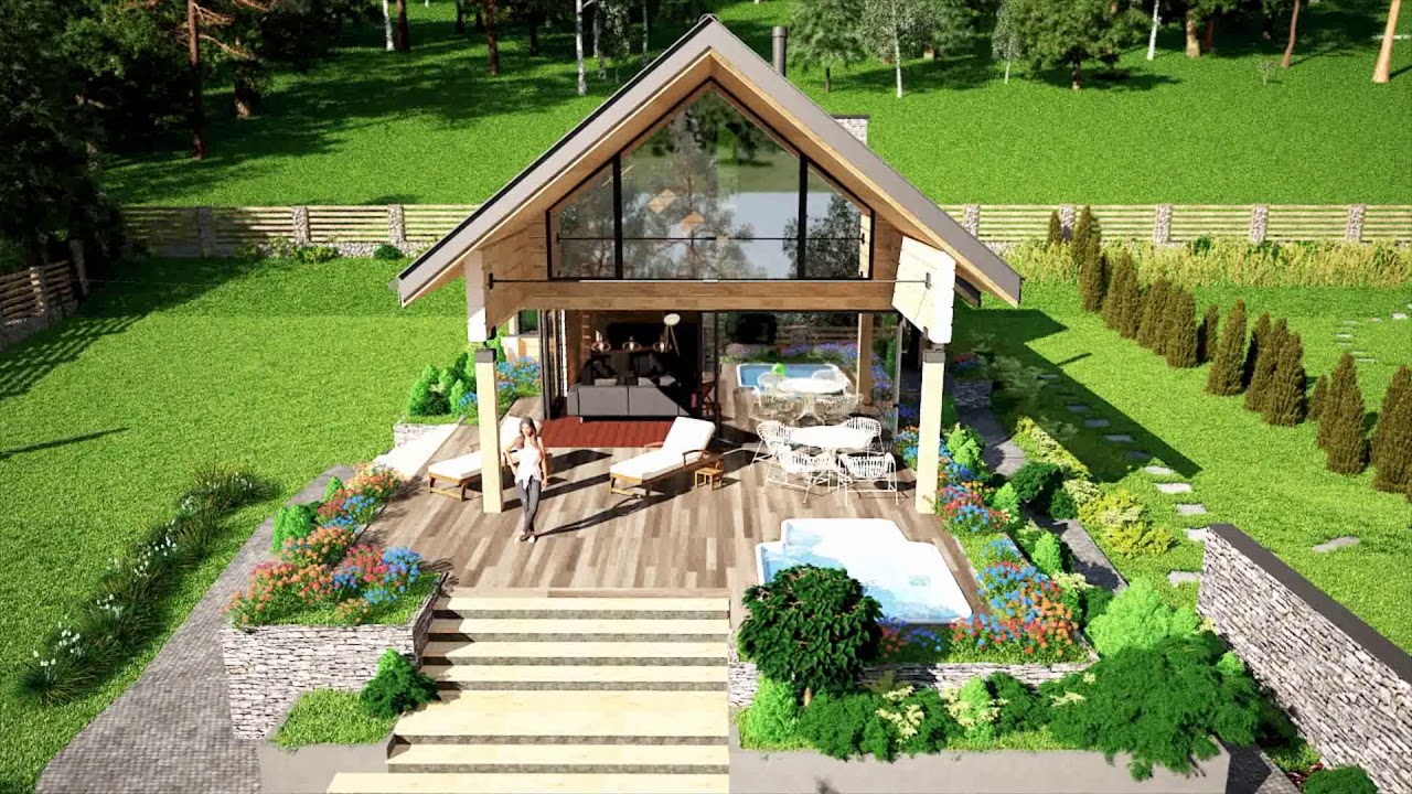 NOWOCZESNY DOM Z BALI , PARTEROWY Z DACHEM DWUSPADOWYM 130 M2
