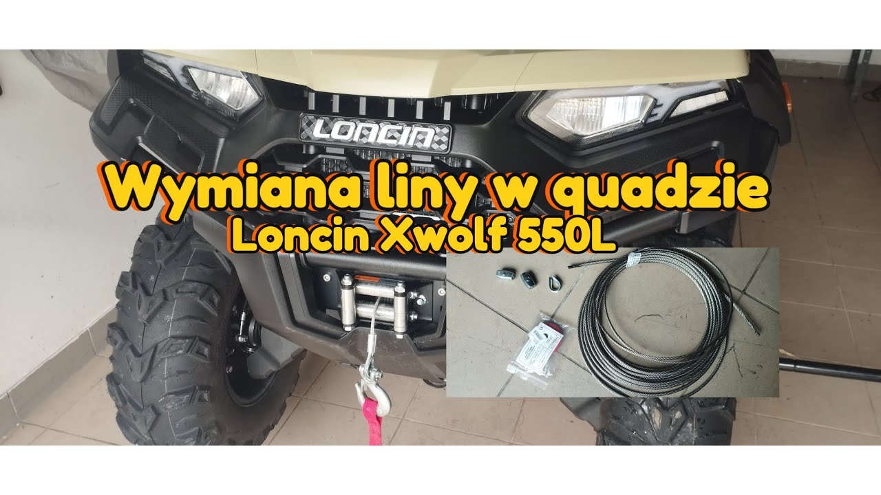 Wymiana liny w wyciągarce quada. Loncin Xwolf 550L 