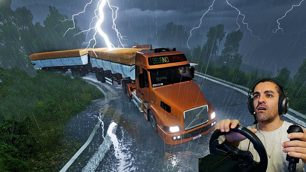DE NOITE COM CHUVA NA SERRA É ASSUSTADOR COM CAMINHÃO - Vida de Caminhoneiro 405 - Euro Truck 2