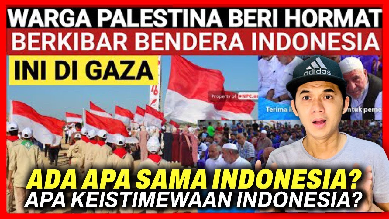 BERKIBAR BENDERA INDONESIA, WARGA PALESTINA SERENTAK BERDIRI | 🇲🇾 Reaction