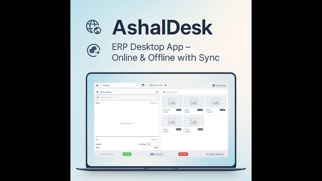 AshalDesk – Advanced Desktop ERP for UltimatePOS | Online & Offline Sync | POS, Accounting & More