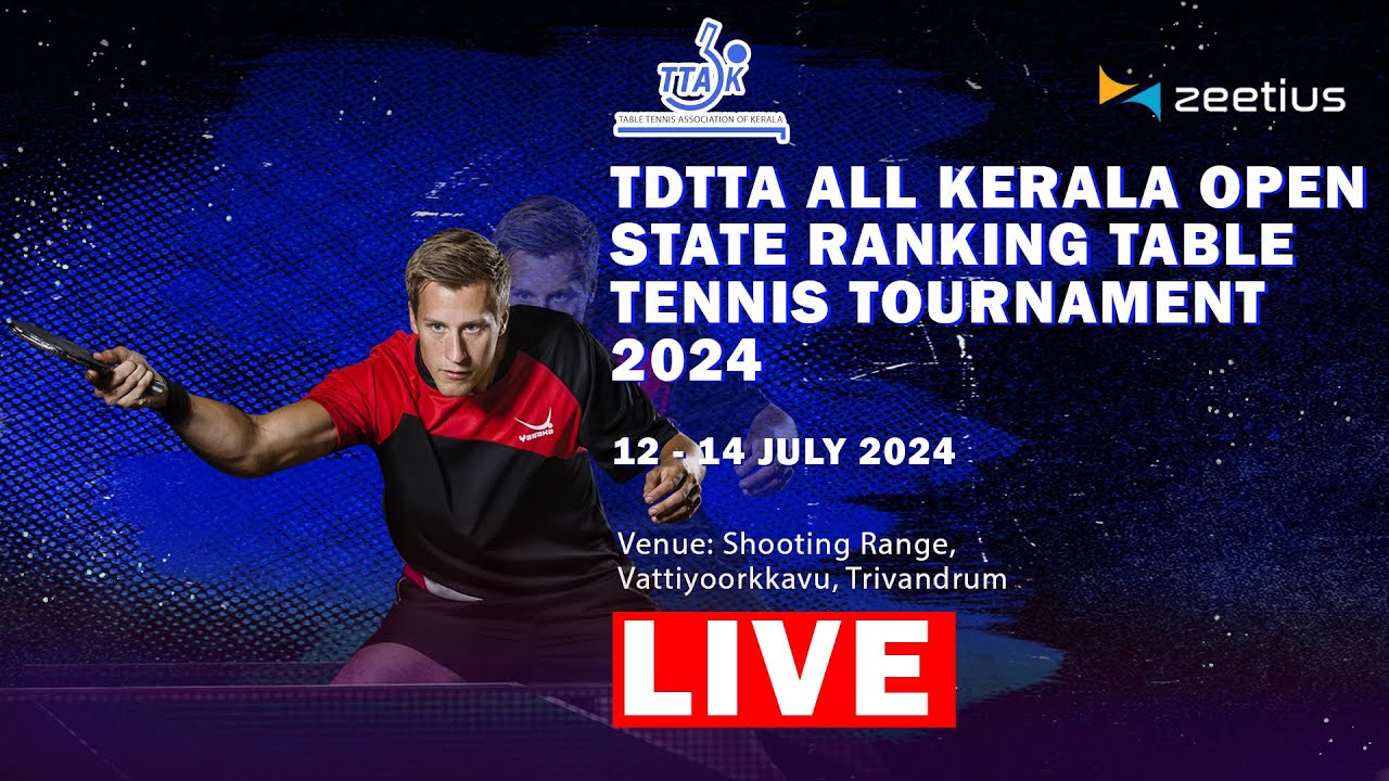 Table 1 - TDTTA ALL KERALA OPEN STATE RANKING TABLE TENNIS TOURNAMENT 2024