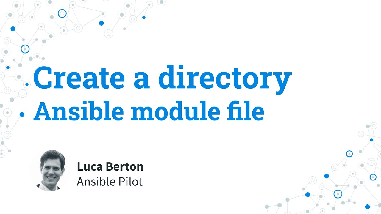 Create a directory - Ansible module file