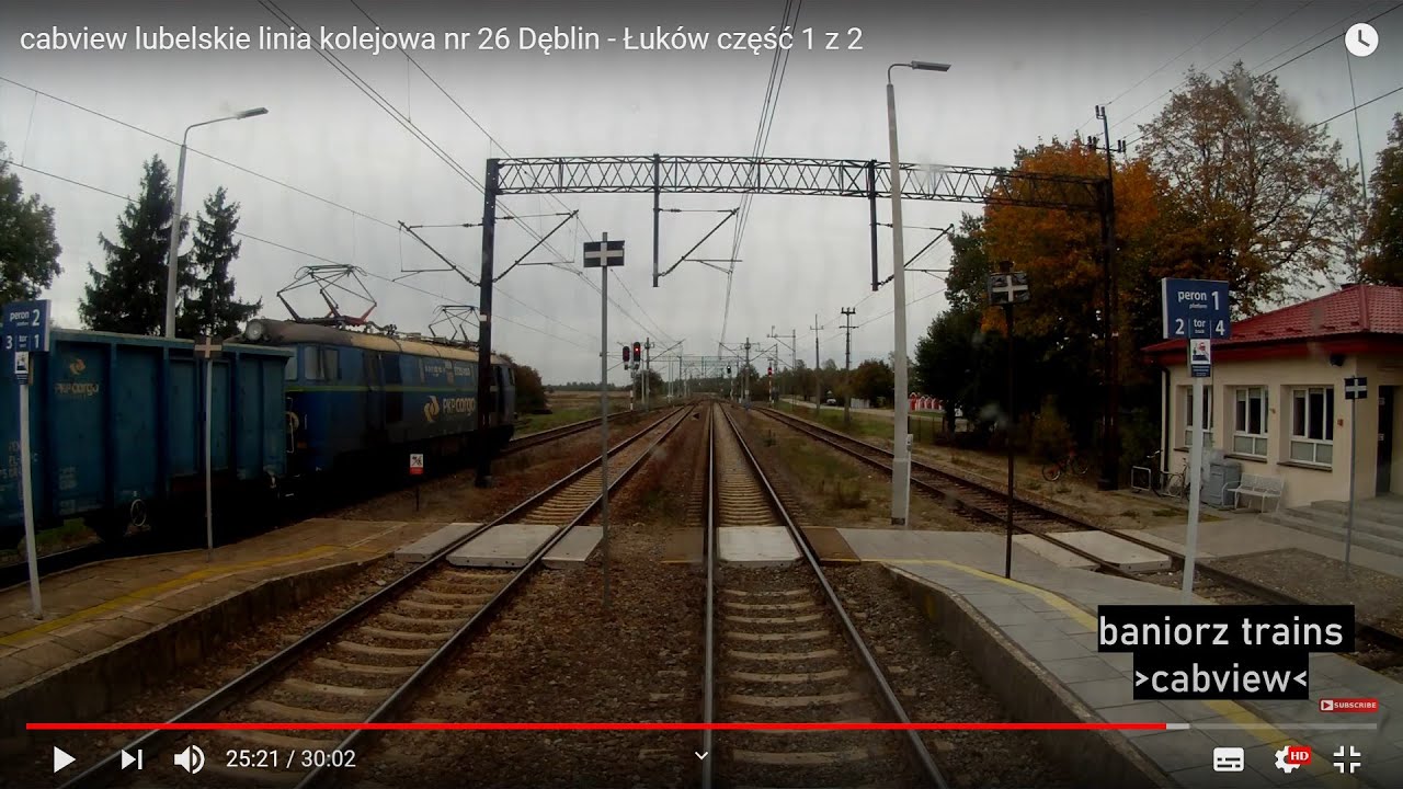 cabview lubelskie linia kolejowa nr 26 Dęblin - Łuków część 1 z 2