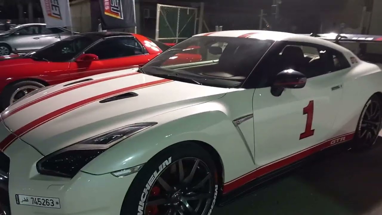 modified Nissan GtR rare japense cars travel vlogs to  qatar racing club modified cars
