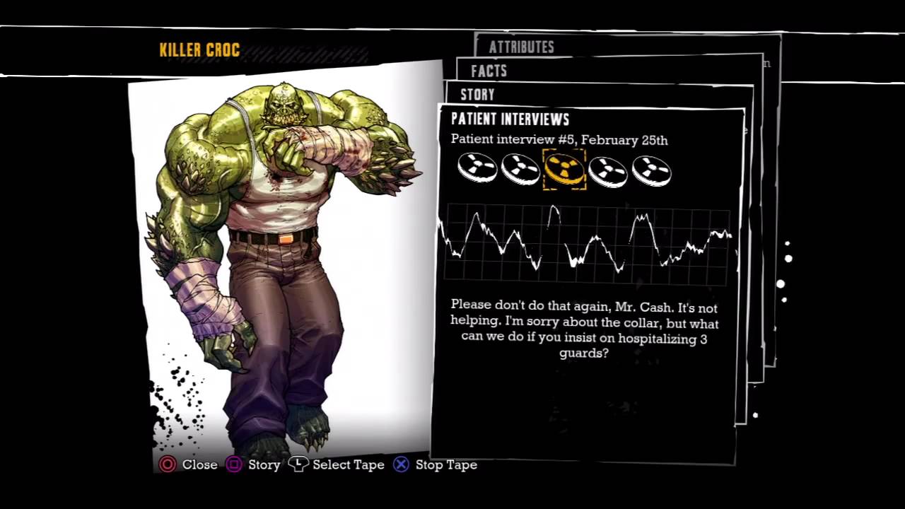 Batman: Arkham Asylum - Killer Croc Interview Tapes