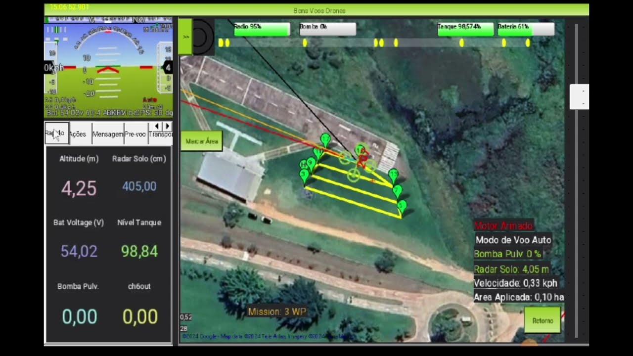 Bons Voos - Marcando Área voando com o Drone - versão 19