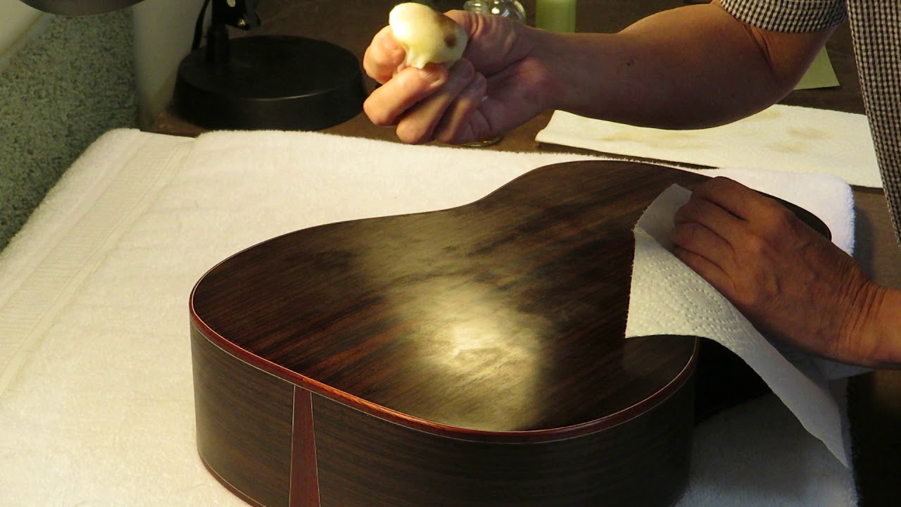 FRENCH-POLISHING STEP 4: AN OUTER COVER & OLIVE OIL
