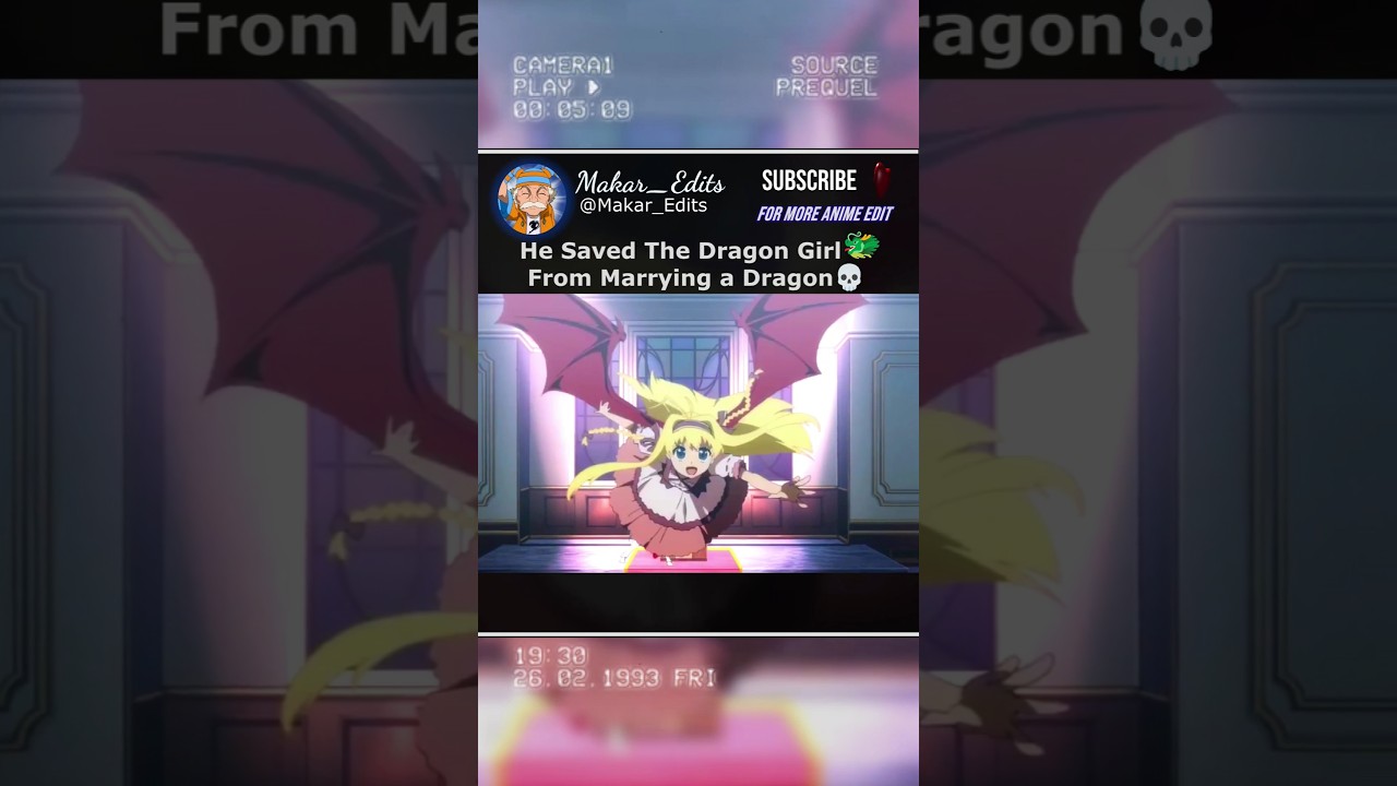 He Saved The Dragon Girl🐲 From Marrying a Dragon💀 #anime #animeedit