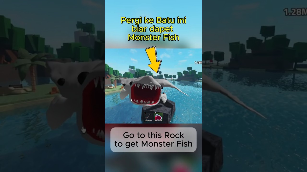 Tips mendapatkan MONSTER FISH di go fishing roblox 