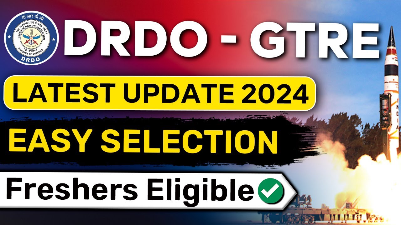 DRDO GTRE Recruitment 2024 🔥🔥 | EASY Selection | No Interview, No Exam