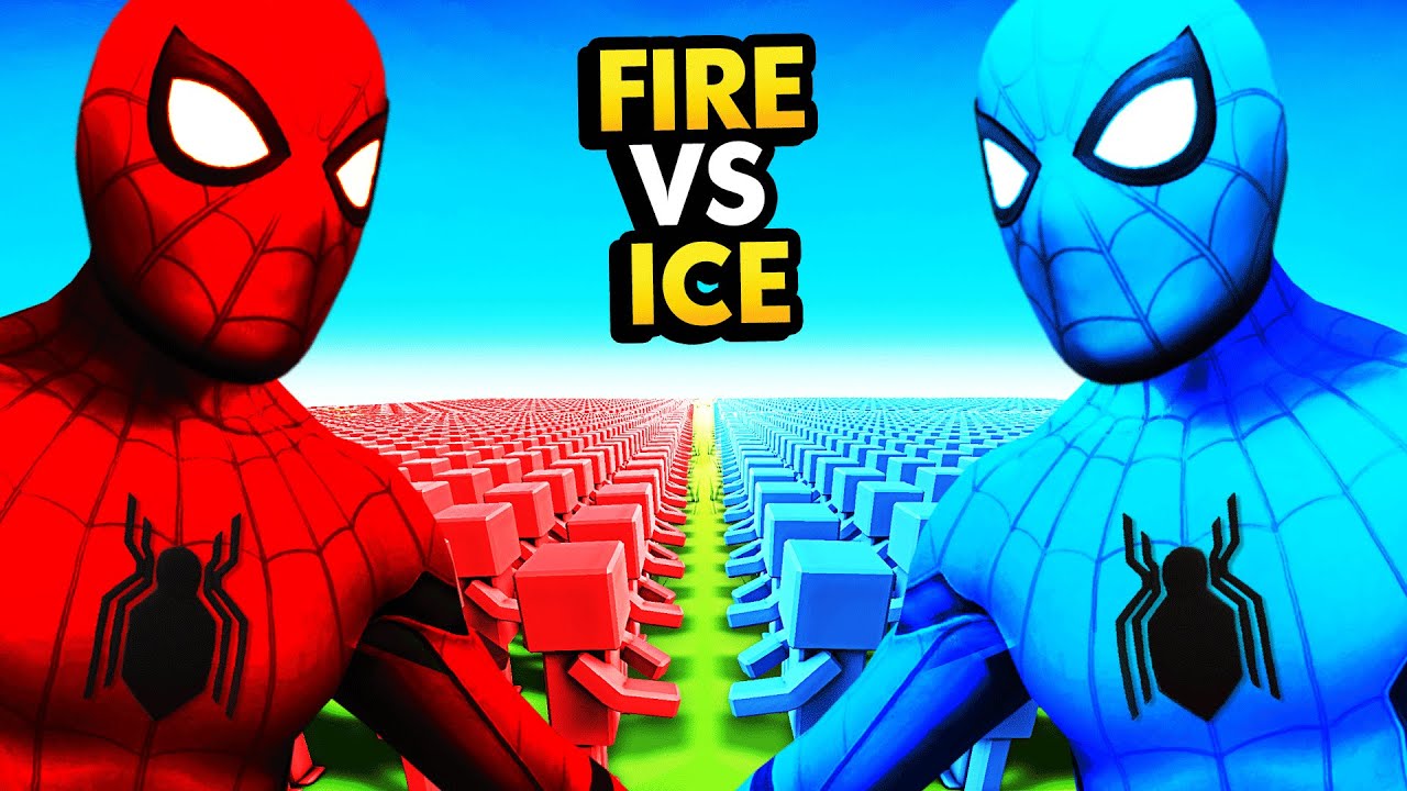 FIRE vs ICE SPIDERMAN