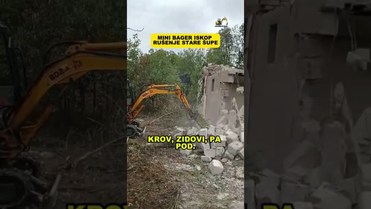 👋Sigurno ru&scaron;enje, brz odvoz &scaron;uta i čisto dvori&scaron;te &mdash; spremno za novu gradnju   #rusenje #rusenjesupe