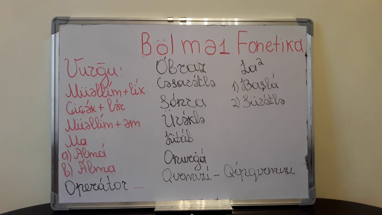 Vurğu,ahəng qanunu,heca və fonetik təhlil.Fonetika bölməsi 2ci hissə