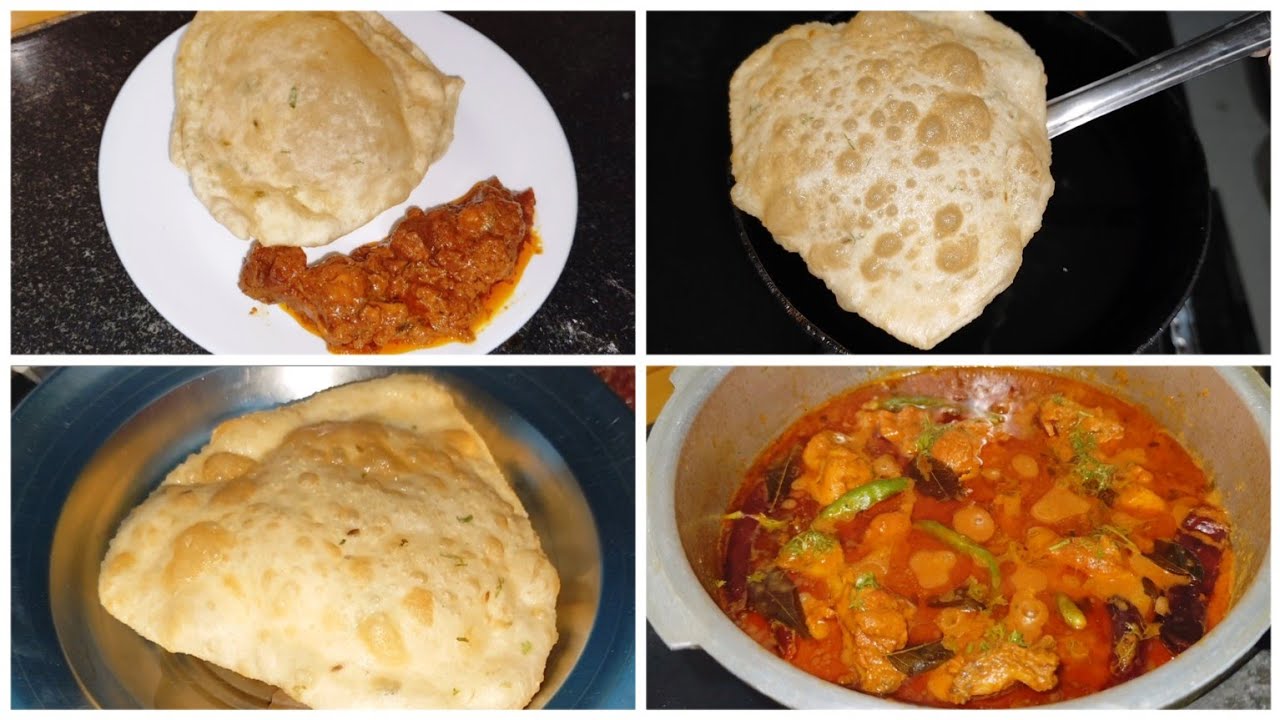 Shadiyon wala Paratha poori with chicken gravy ( Bangalore Style)