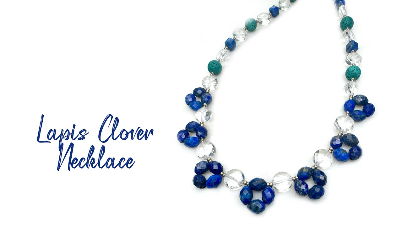 DIY Tutorial: Elegant Lapis Necklace + Unique Beading Technique! 💙