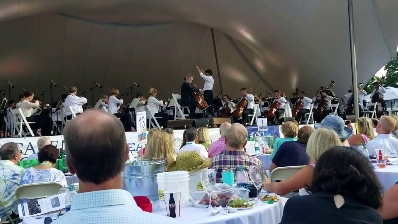 Dermot Mulroney pays the Cello with the Boston Pops Orchestra