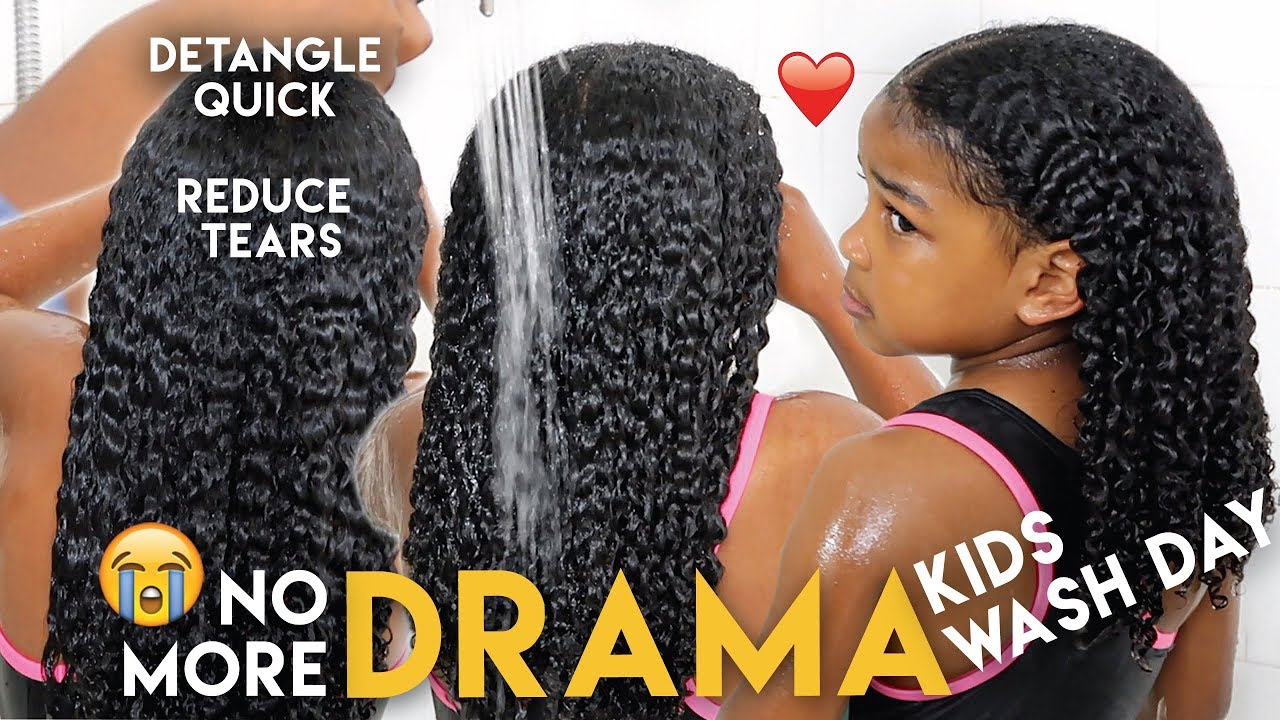 FUSSY KIDS DRAMA FREE Natural Hair Wash Day - My QUICK PAINLESS Method