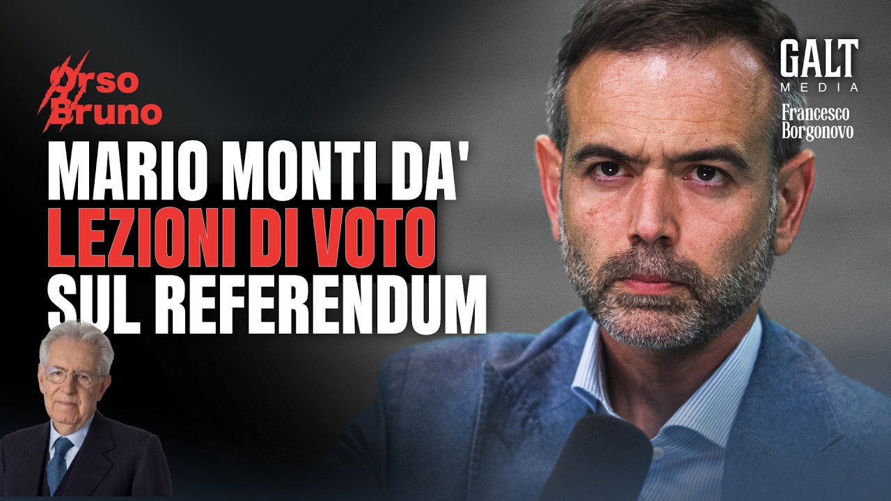 MARIO MONTI D&Agrave; LEZIONI DI VOTO SUL REFERENDUM | Orso Bruno - Francesco Borgonovo