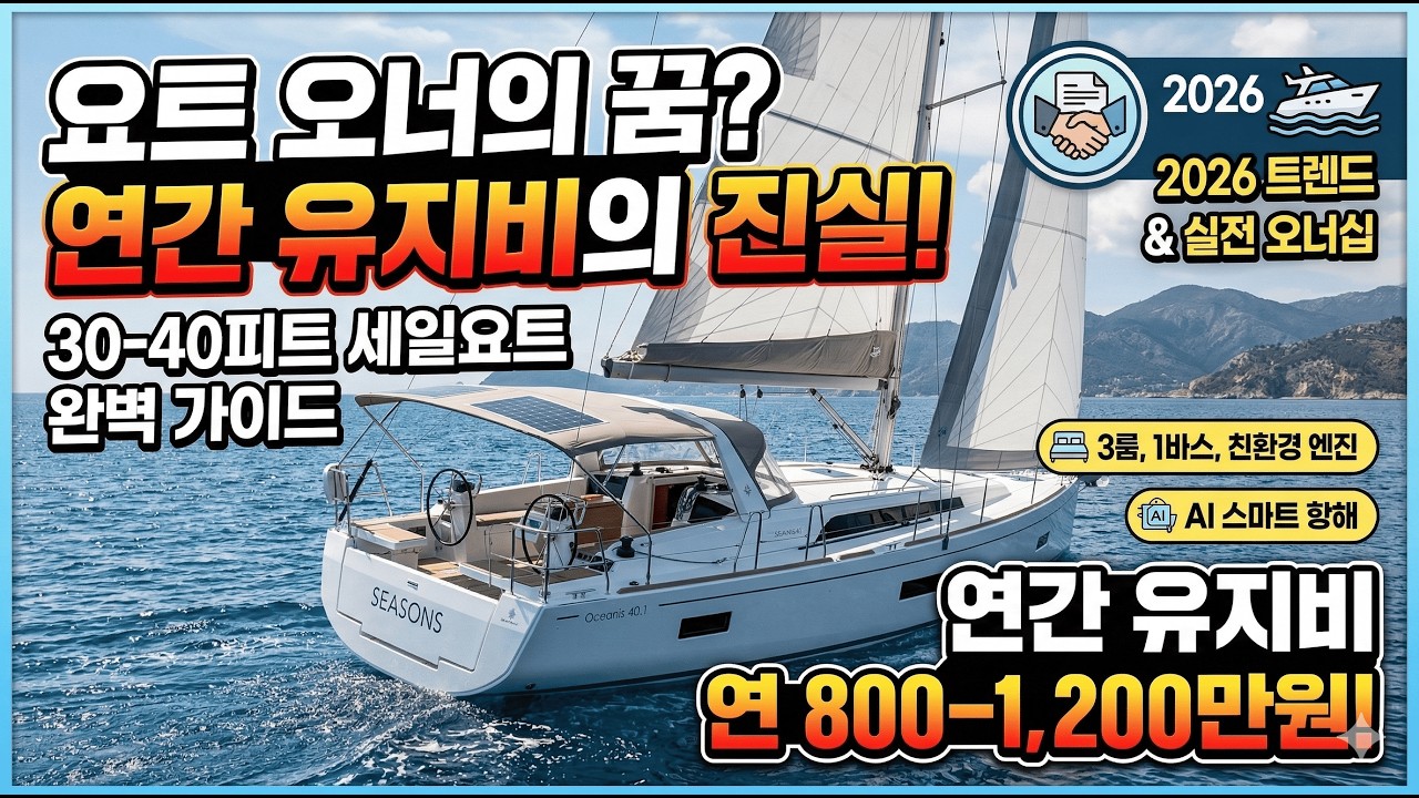 '2026년 30-40피트 단동형 세일요트 오너십 완벽 가이드'
