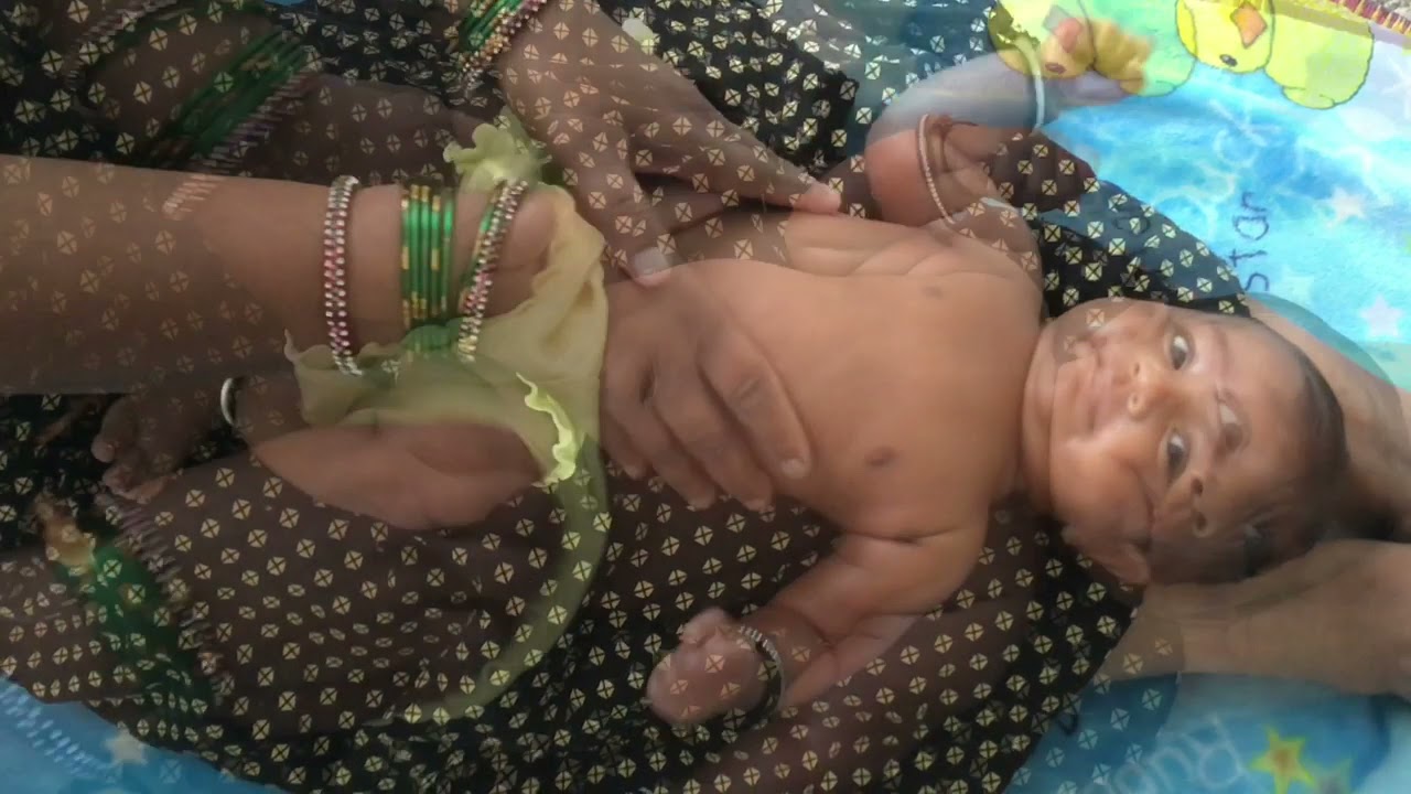 How to massage for new born baby l Indian style massage for new born baby / oil massage for newborn
