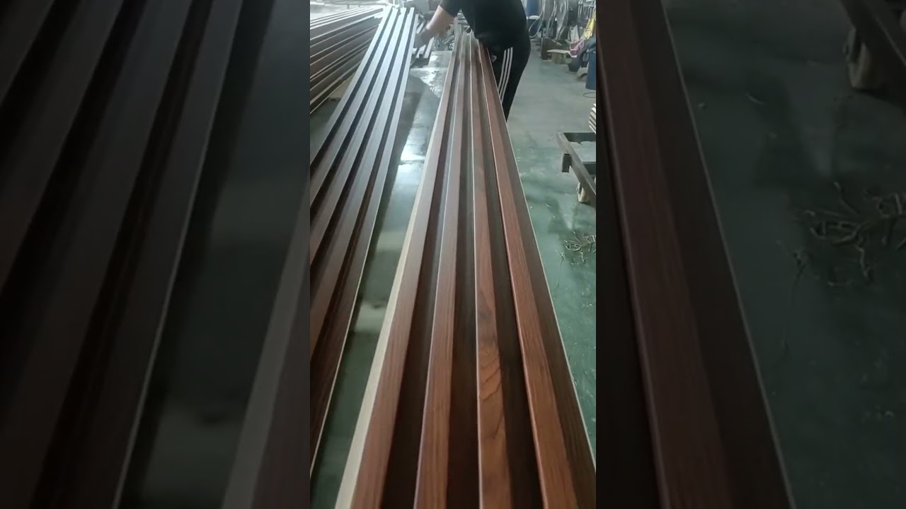 170x24mm wood grain Low maintenance, easy to clean wpc wall panel