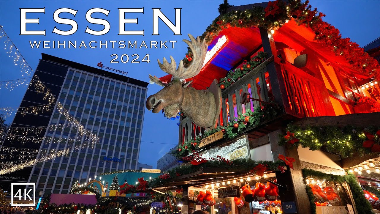 Essen Christmas Markets🎄🇩🇪 Enchanting Walking Night Tour In Germany's Most Cosy City 4K