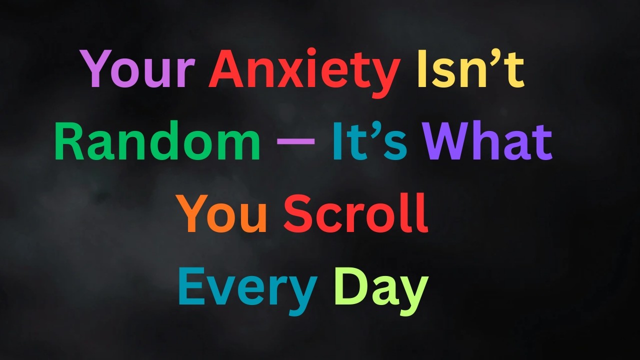 Your Anxiety Isn’t Random — It’s What You Scroll Every Day