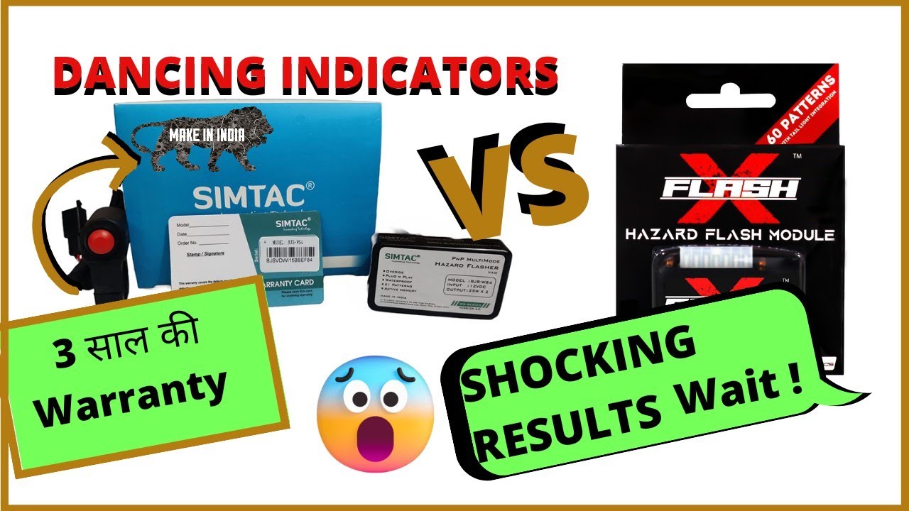 Simtac Vs XFlash | Which Hazard Flasher To Buy ? Bike Pe Kaunsa Hazard Flasher Lagaye ?