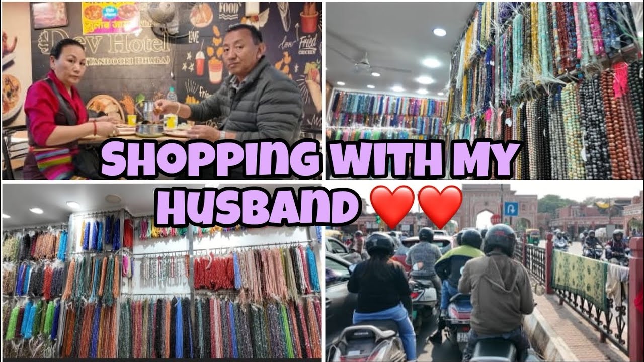 Shopping with my Husband || Exploring Jaipur Market || Tibetan vlogger
