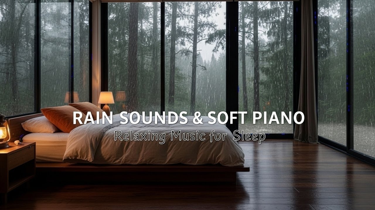 Soft Rain 🎹 Piano Bedroom for Deep Sleep | Calm Music