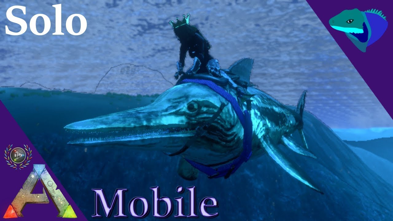 AQUATIC GIANTS PURSUIT! MOSA, LEEDSICHTHYES, DUNKLE, AND MEG! Solo ARK: Mobile [S1:E41]