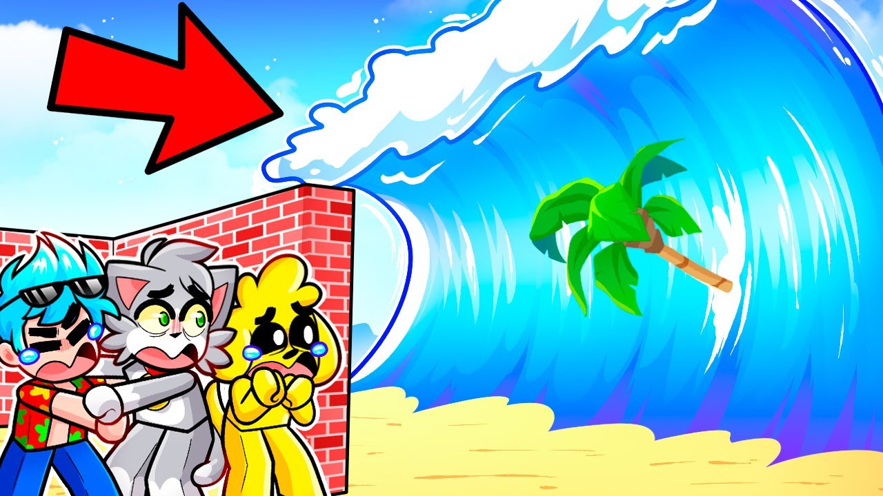 CONSTRUYE PARA SOBREVIVIR AL TSUNAMI en ROBLOX 🌊😱