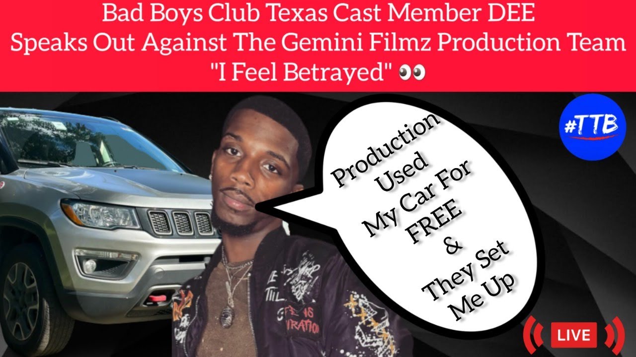 DRAMA : Bad Boys Club Texas Cast Member Dee SLAMS Gemini Filmz! Says They Set Him Up To Fight Vonny