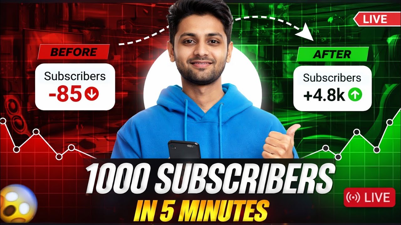 Live YouTube Channel Promotion | 1000 SUBSCRIBERS 2मिनट में  #live​  ⁨@Rajitdey63