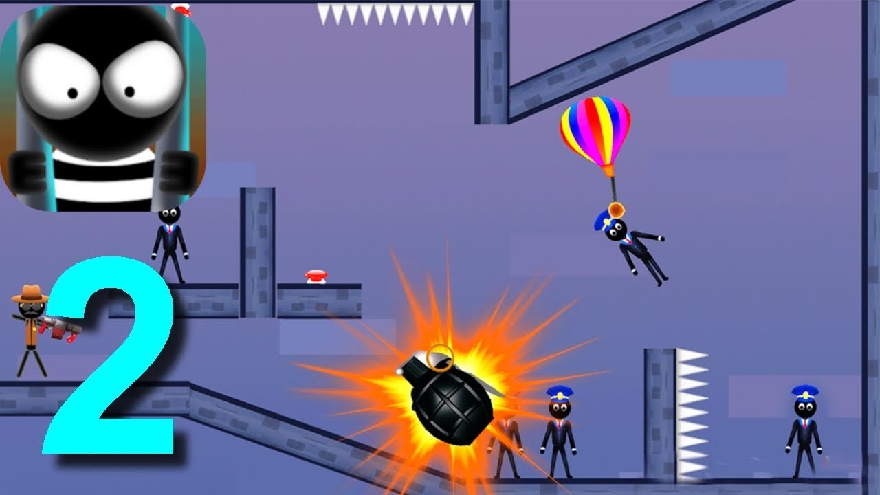 Stickman JailBreak Escape Walkthrough Part 2 Android Gameplay HD / New Stickman Action Game