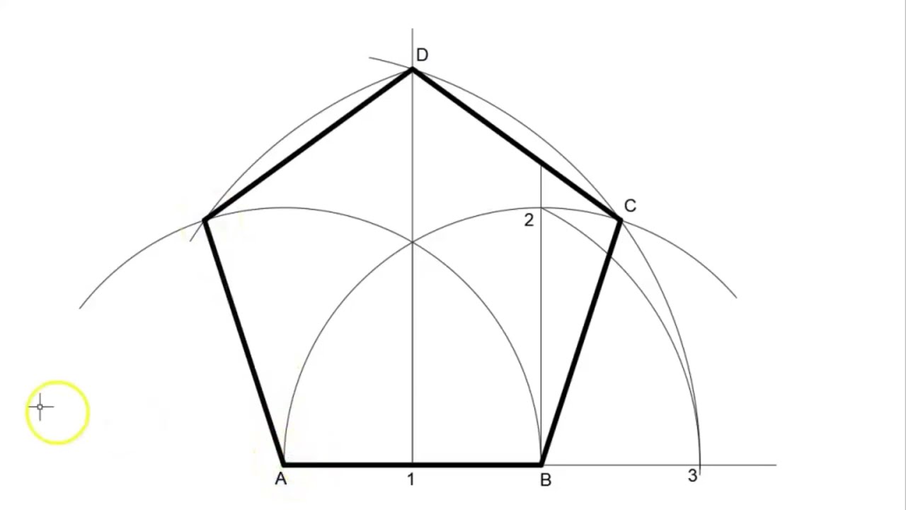 costruzione del pentagono dato il lato