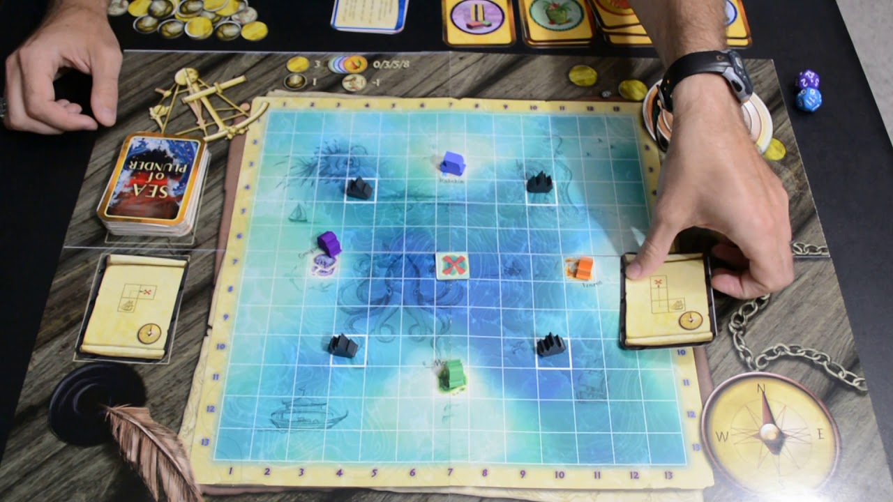Sea of Plunder Tutorial (including setup and 2 player Variant)