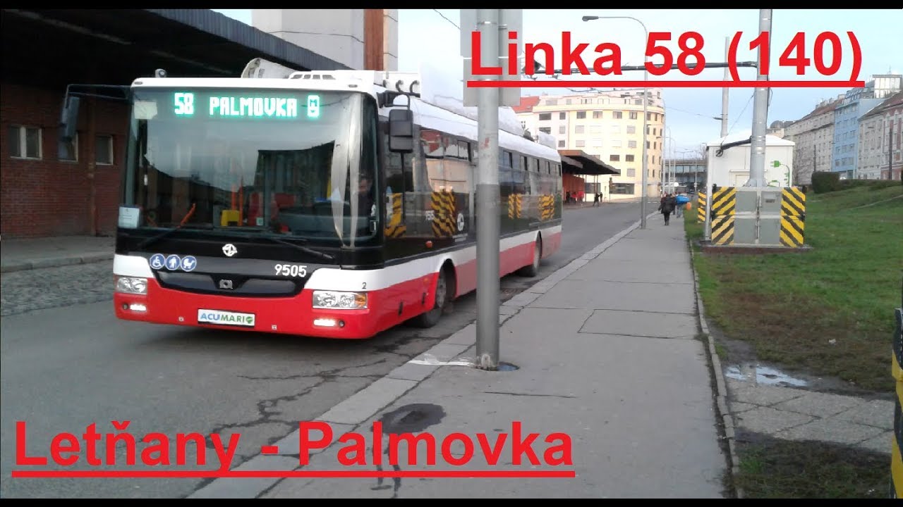 Praha linka 58 (140) v trase Letňany - Palmovka